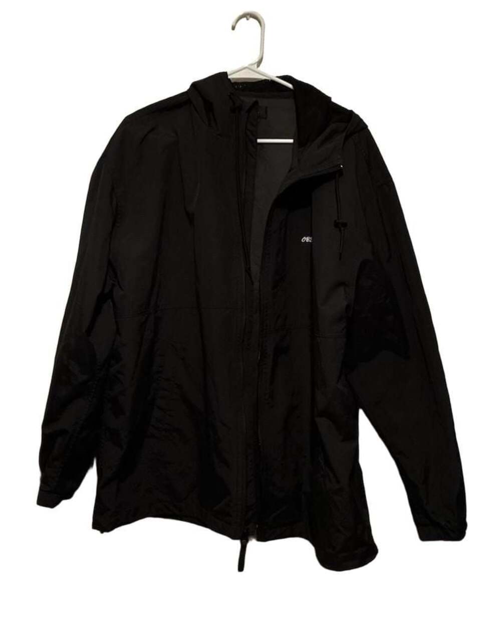 Obey Worldwide Black Hooded Windbreaker Jacket Size L